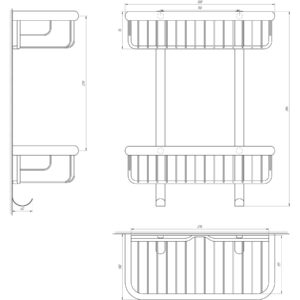 Поличка пряма подвійна TOPAZ 4102 - Image 3