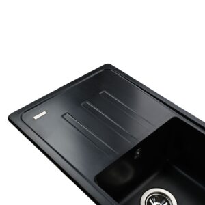 Гранітна мийка Globus Lux LUGANO чорний 780х435мм-А0002 - Image 3