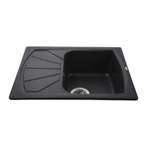 Гранітна мийка Globus Lux TANA графіт 610 х 500 мм-А0001 - Image 3