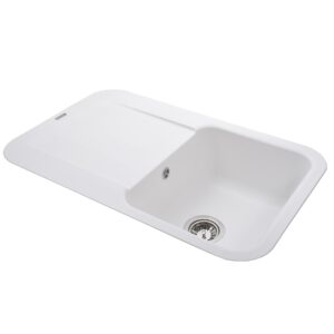 Гранітна мийка Globus Lux OBER білий 780х500мм-А0007 - Image 3