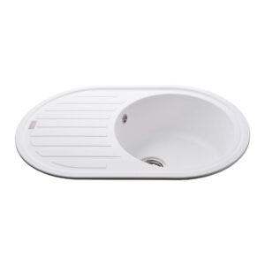 Гранітна мийка Globus Lux OHARA білий 770х500мм-А0007 - Image 3