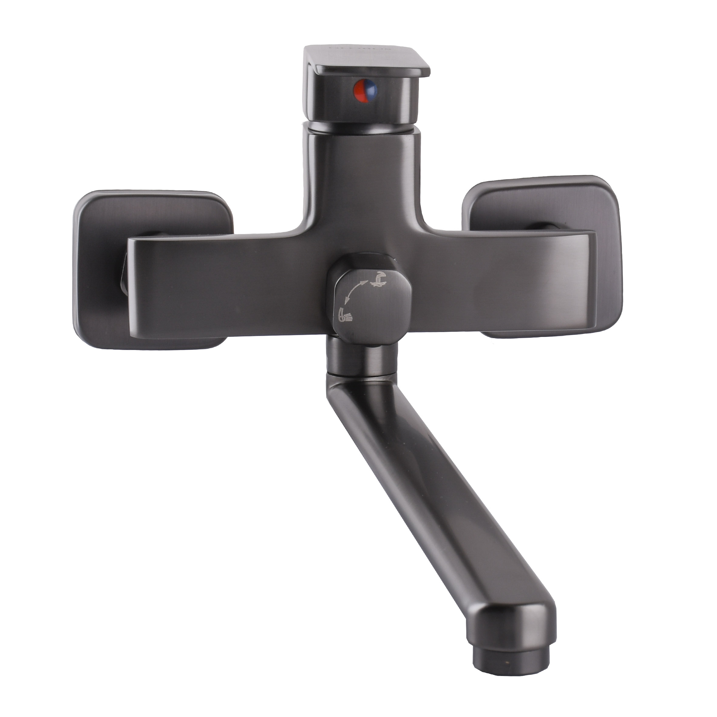 Змішувач для ванної Globus Lux Milano GLM-0208N-11-Graphite- EURO латунь L350мм.Графіт Блиск. - Image 3