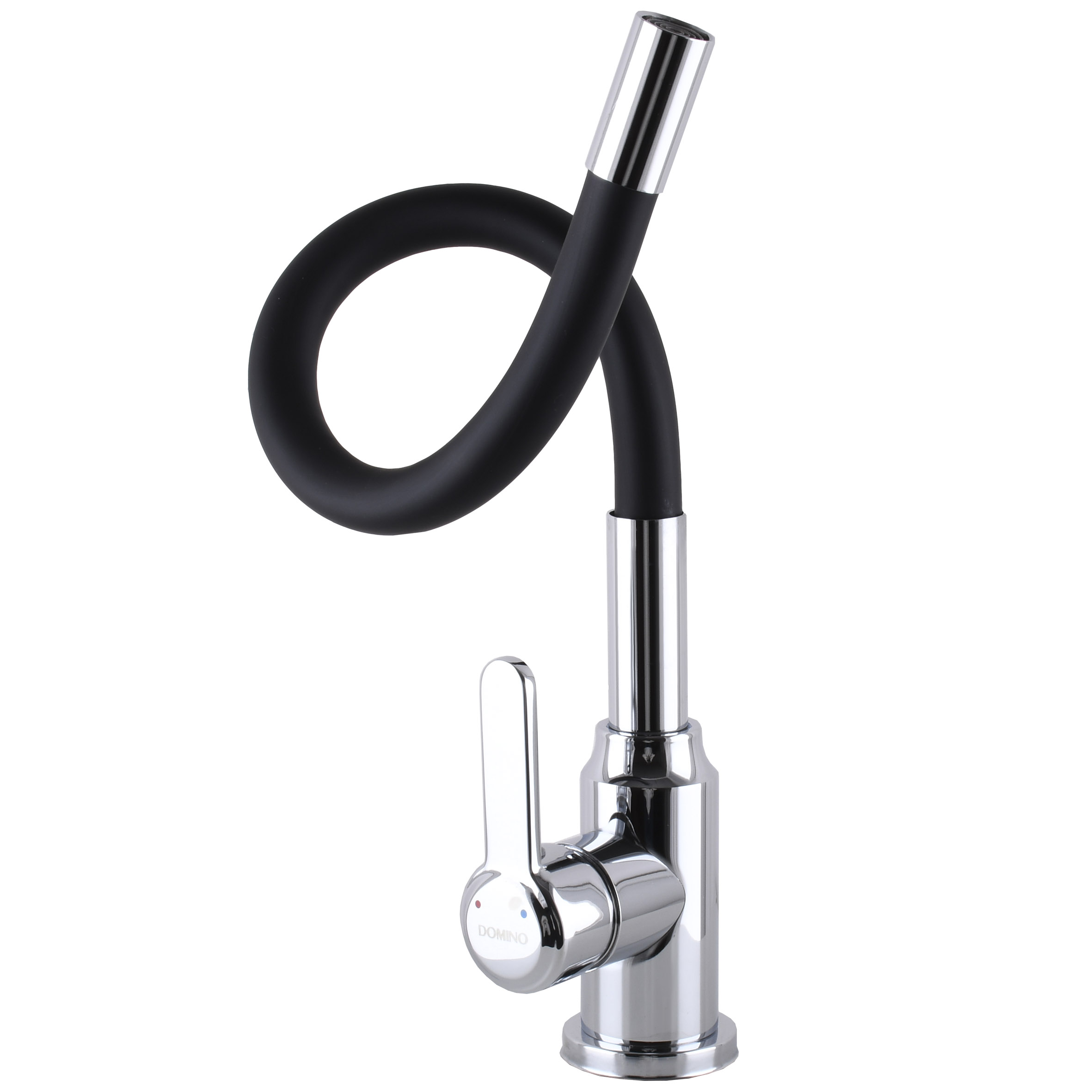 Змішувач для кухні DOMINO ELLIPSE DCC-203L-BLACK  гофровилив Чорний,,На Гайці - Image 3