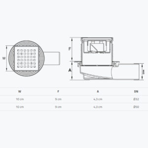 Трап душовий TILLO TM421 10х10см - Image 3