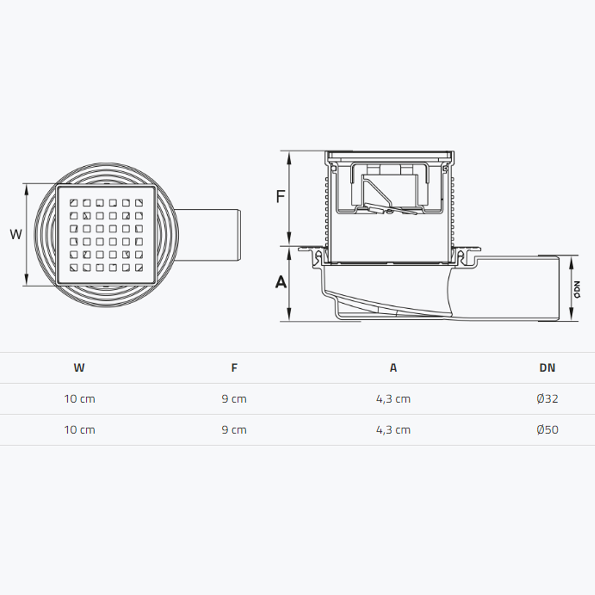 Трап душовий TILLO TM421 10х10см - Image 3
