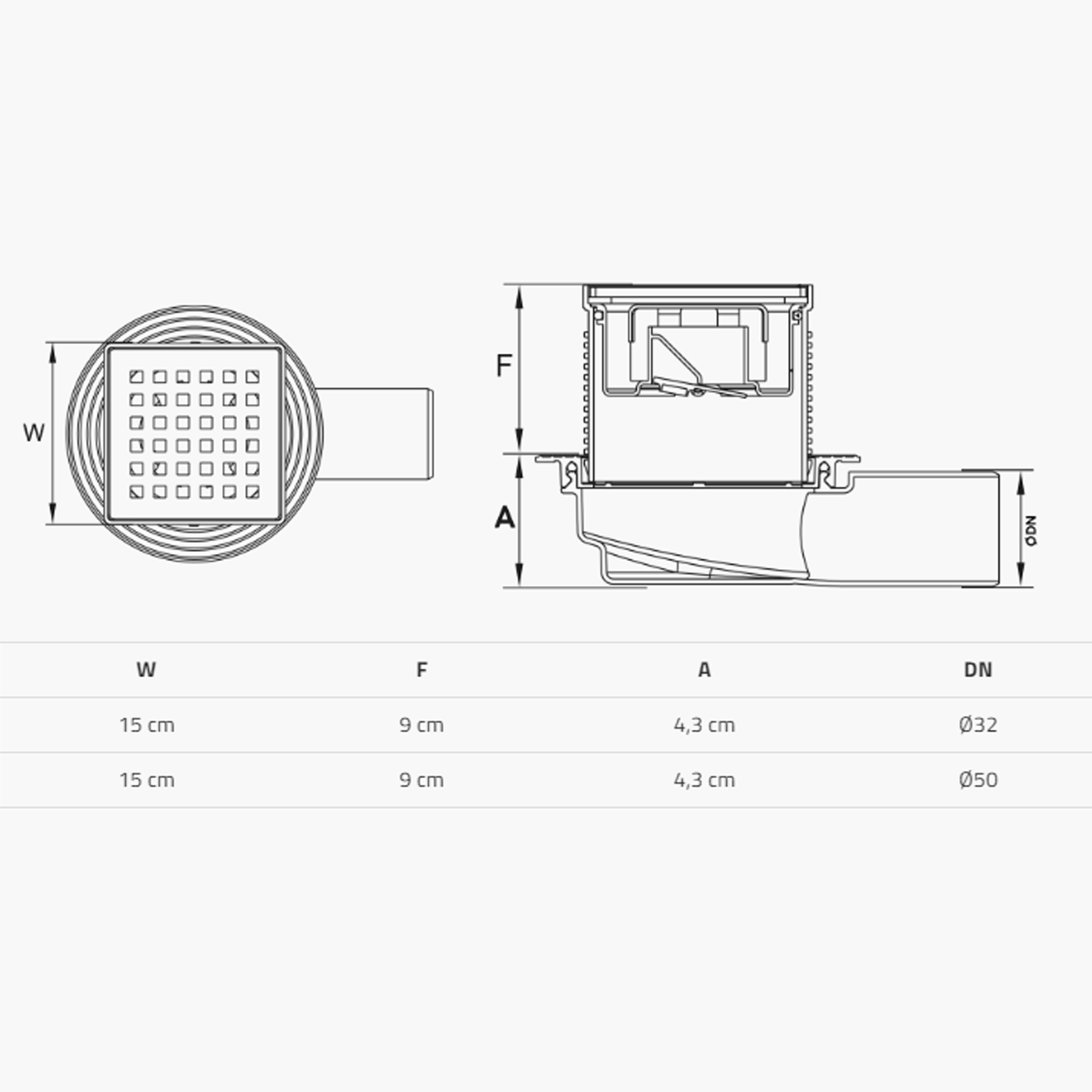 Трап душовий TILLO TM431 15х15см - Image 3