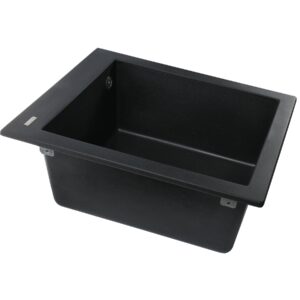 Гранітна мийка Globus Lux LAMA чорний металік 410х500мм-А0001 - Image 3