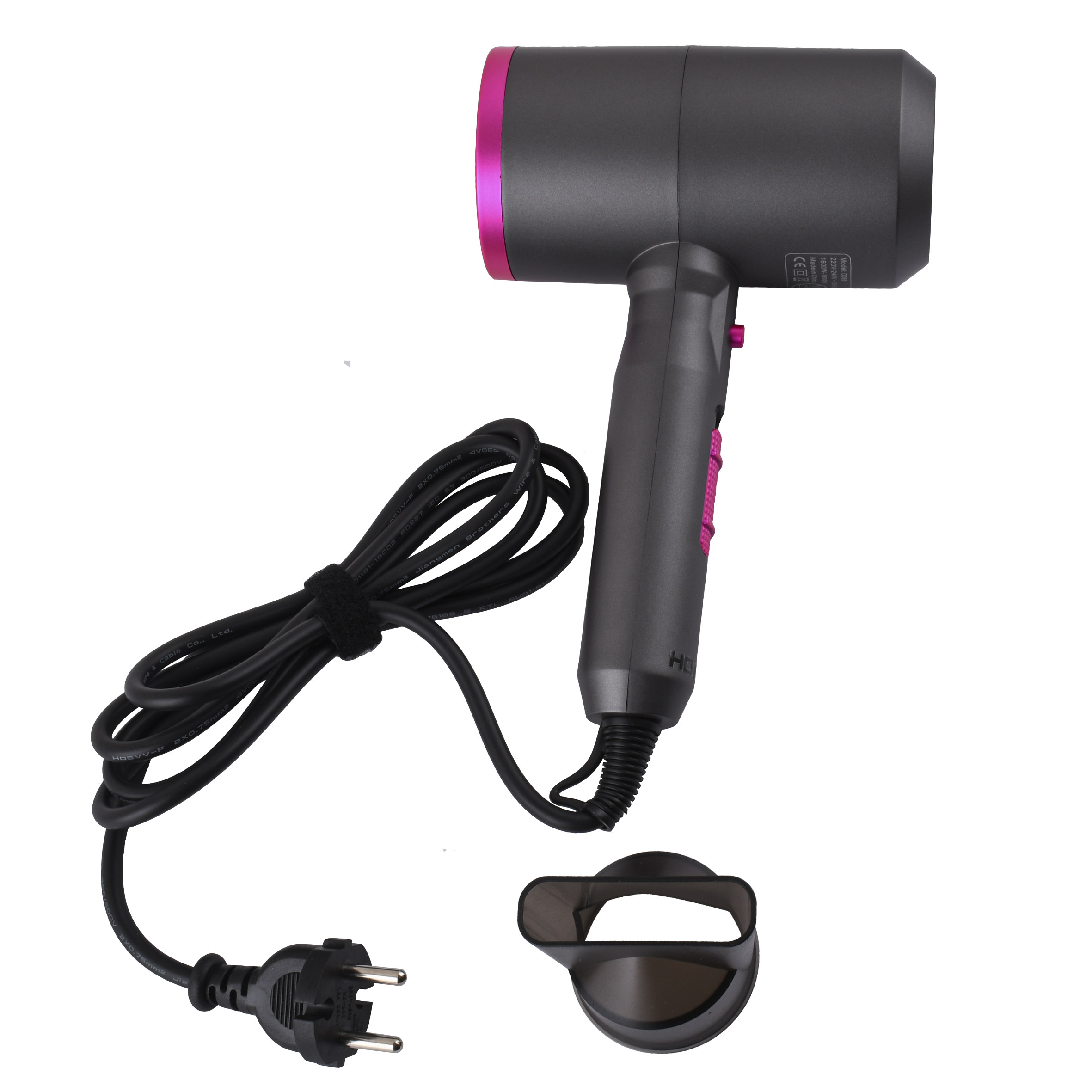 Фен HOTEC 12.403 для волосся  готельний , корпус Графіт ABS (220В , 1600-1800Вт) - Image 3