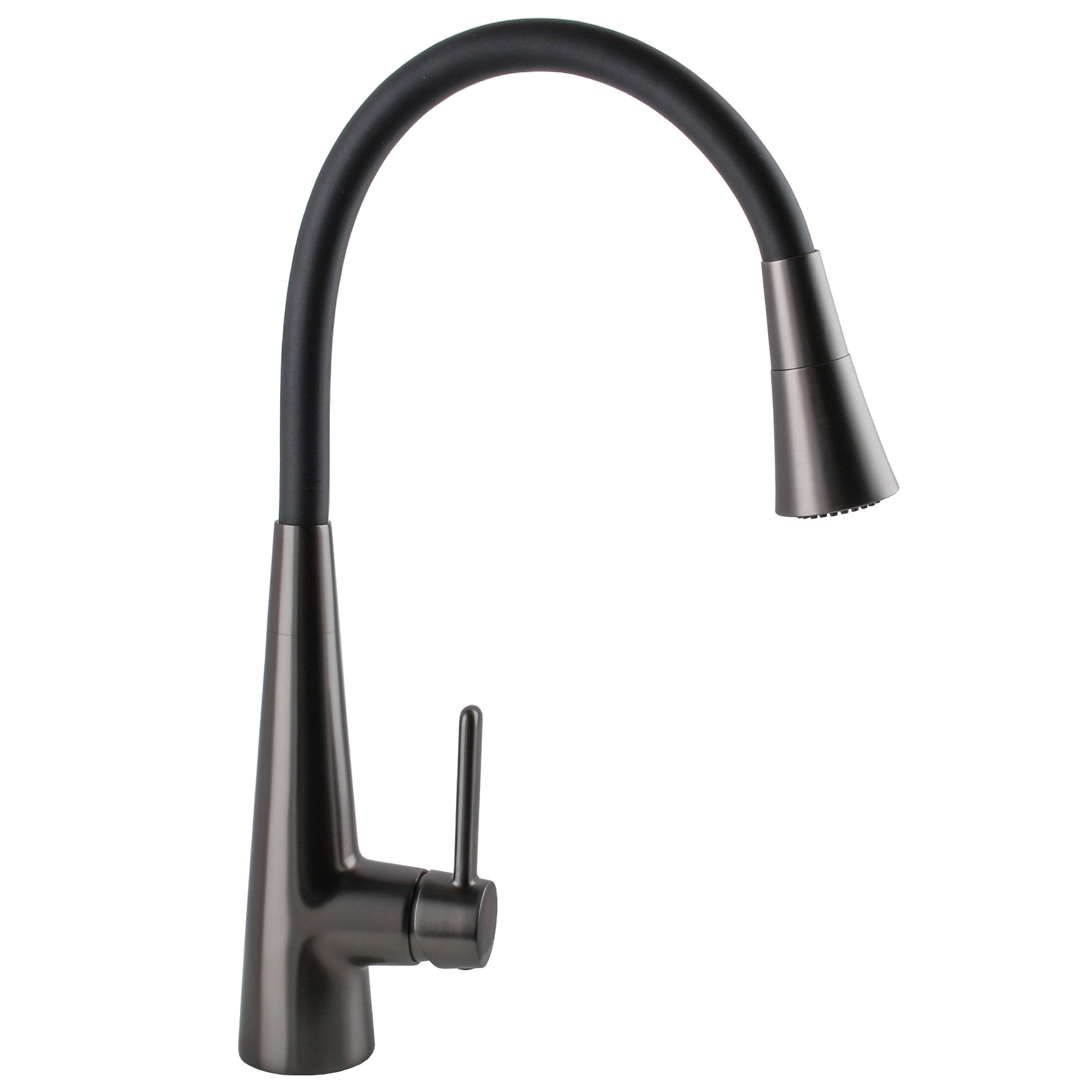 Змішувач для кухні Globus Lux LAZER Pro GLPR-203SM-GPлатунь Графіт,гофровилив Чорний з душ.насадкою - Image 3