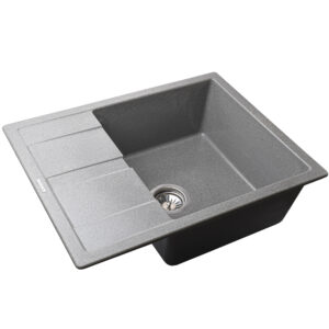 Гранітна мийка Mira ONZA сірий 650 х 500 мм - Image 3