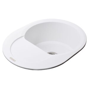 Гранітна мийка Globus Lux MORAINE білий 600х470мм-А0007 - Image 3