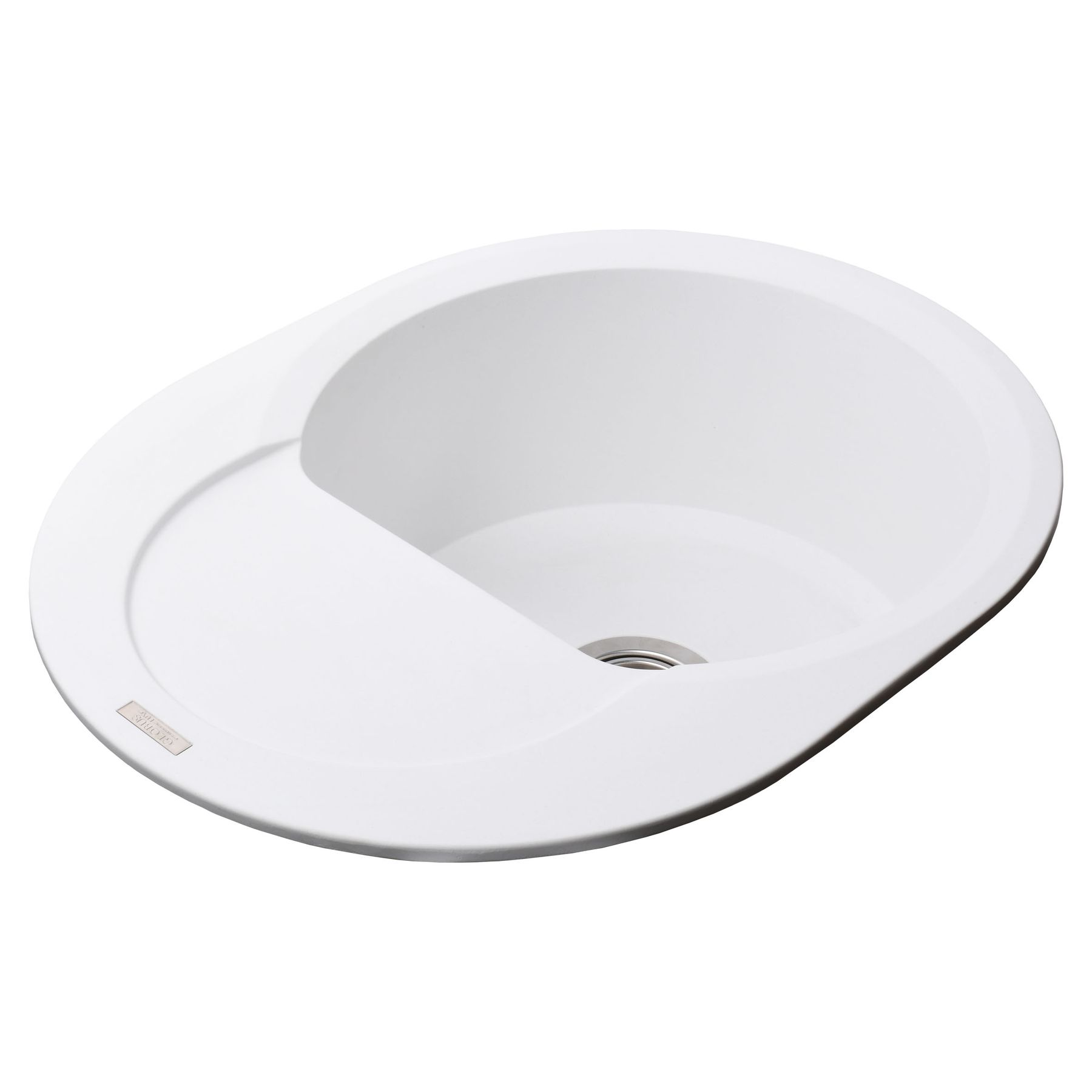 Гранітна мийка Globus Lux MORAINE білий 600х470мм-А0007 - Image 3