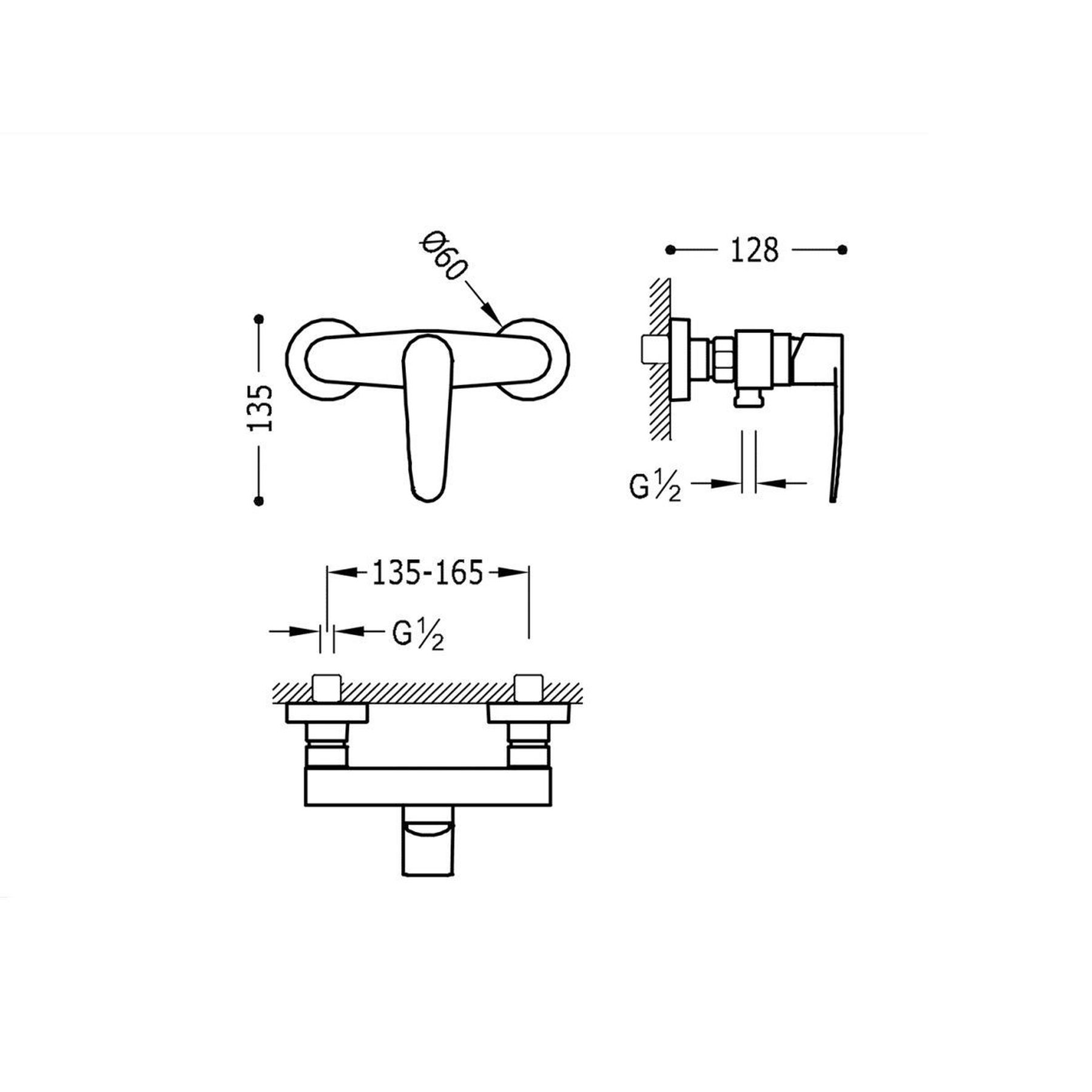 Змішувач для душа TRES FLAT-TRES 20416701 з душовим комплектом - Image 3