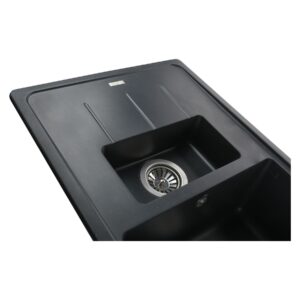 Гранітна мийка Globus Lux IZEO чорний 780x500мм-А0002 - Image 3