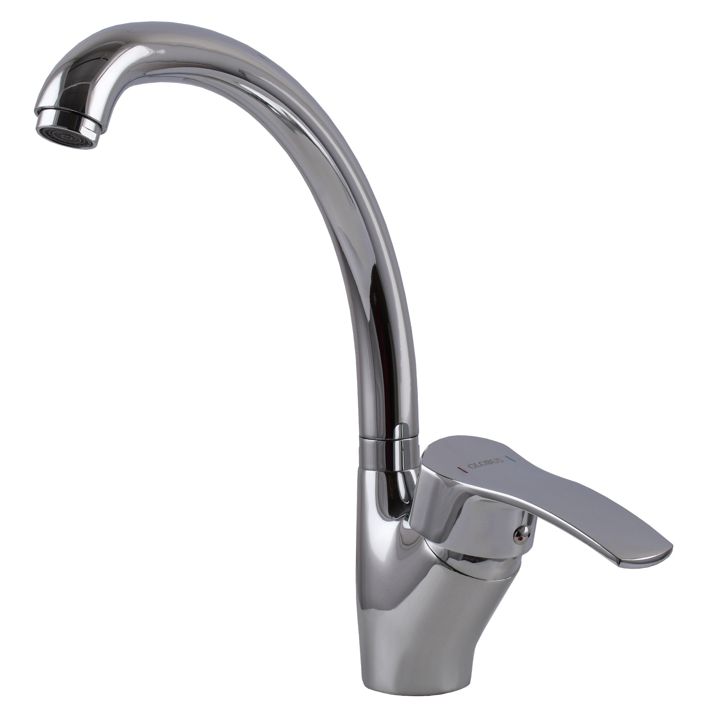 Змішувач для кухні Globus Lux QUEENSLAND GLQU-0203S-BIG боковий на ГАЙЦІ-(картридж Sedal) - Image 3