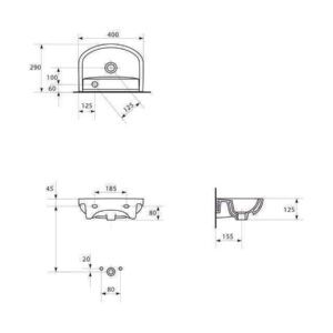 Умивальник меблевий Cersanit ARTECO 40 правий - Image 3