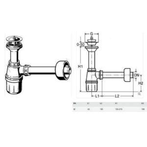 Сифон для раковини VIEGA  1 1/4 x 1 1/4″ пластик білий бутил. з/г 573966 (103927) - Image 3