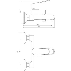 Змішувач для ванни TOPAZ ZARA TZ 13101-H37 - Image 3
