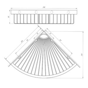 Поличка кутова TOPAZ 4115-1 - Image 3