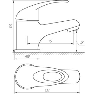 Змішувач для умивальника Globus Lux Sena GLS-101 - Image 3