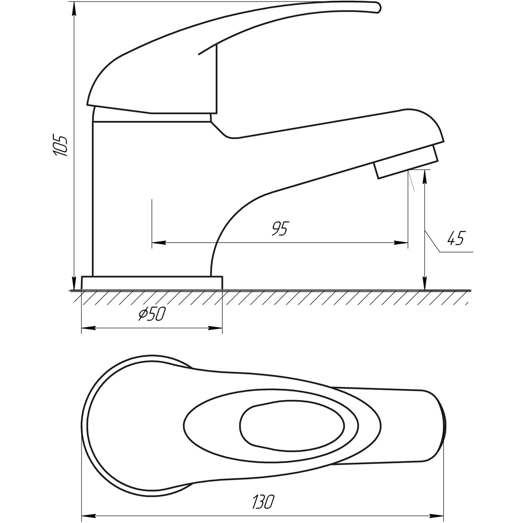 Змішувач для умивальника Globus Lux Sena GLS-101 - Image 3