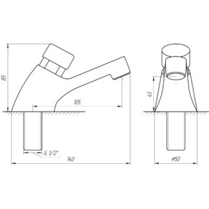 Кран-дозатор для умивальника MO1501,3bar., 7l/min - Image 3