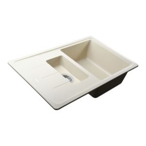Гранітна мийка Globus Lux IZEO слонова кiстка 780х500мм - Image 3