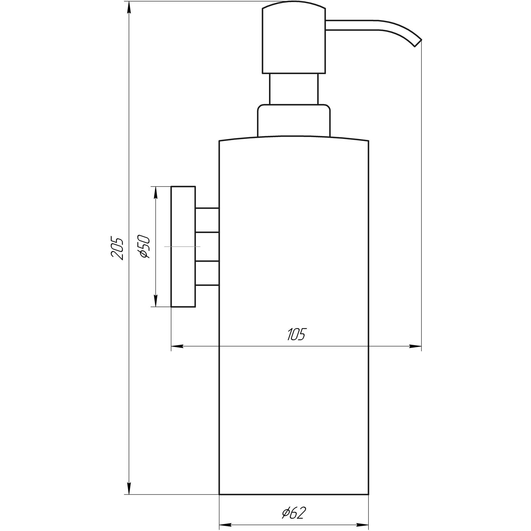 Дозатор рідкого мила Globus Lux SS 8432  SUS304 - Image 3