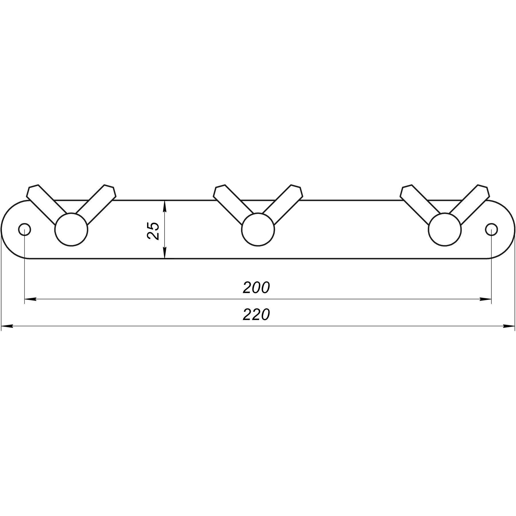Планка з гачками Globus Lux SS8435-3  -SUS304 - Image 3