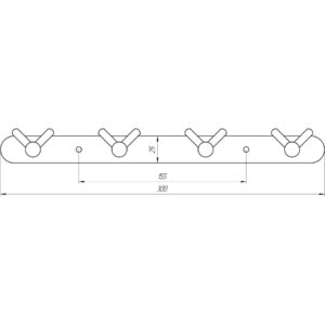 Планка з  гачками Globus Lux SS8435-4  SUS304 - Image 3