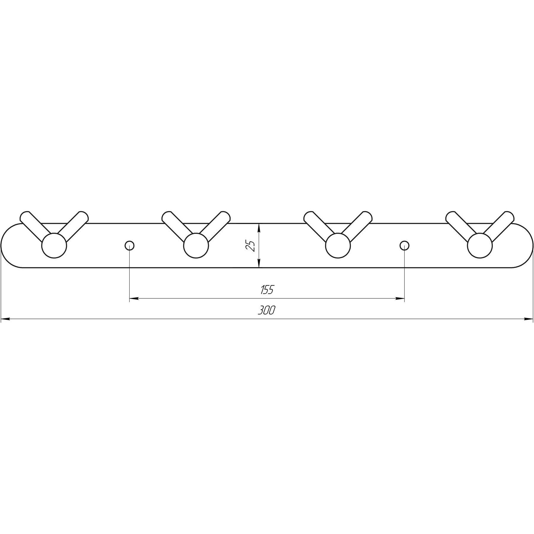 Планка з  гачками Globus Lux SS8435-4  SUS304 - Image 3