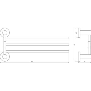Тримач рушників Globus Lux SS 8431-3  SUS304 - Image 3