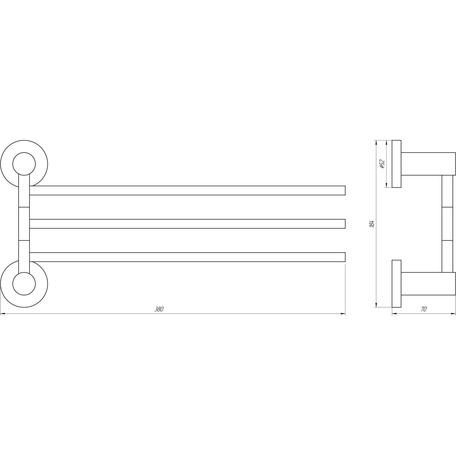 Тримач рушників Globus Lux SS 8431-3  SUS304 - Image 3