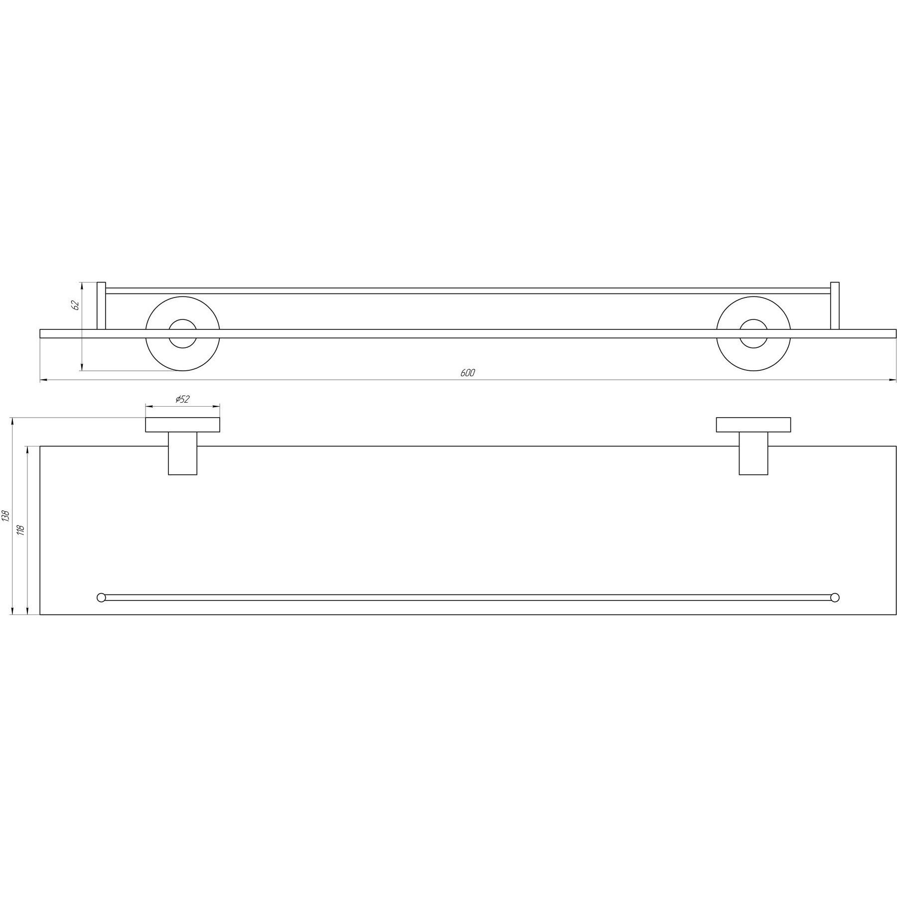 Полиця Globus Lux SS 8427 скло SUS304 - Image 3