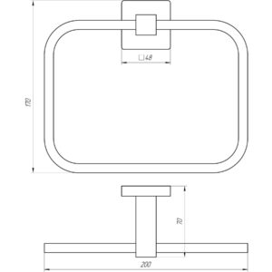 Тримач рушників Globus Lux SQ 9407 SUS304 - Image 3