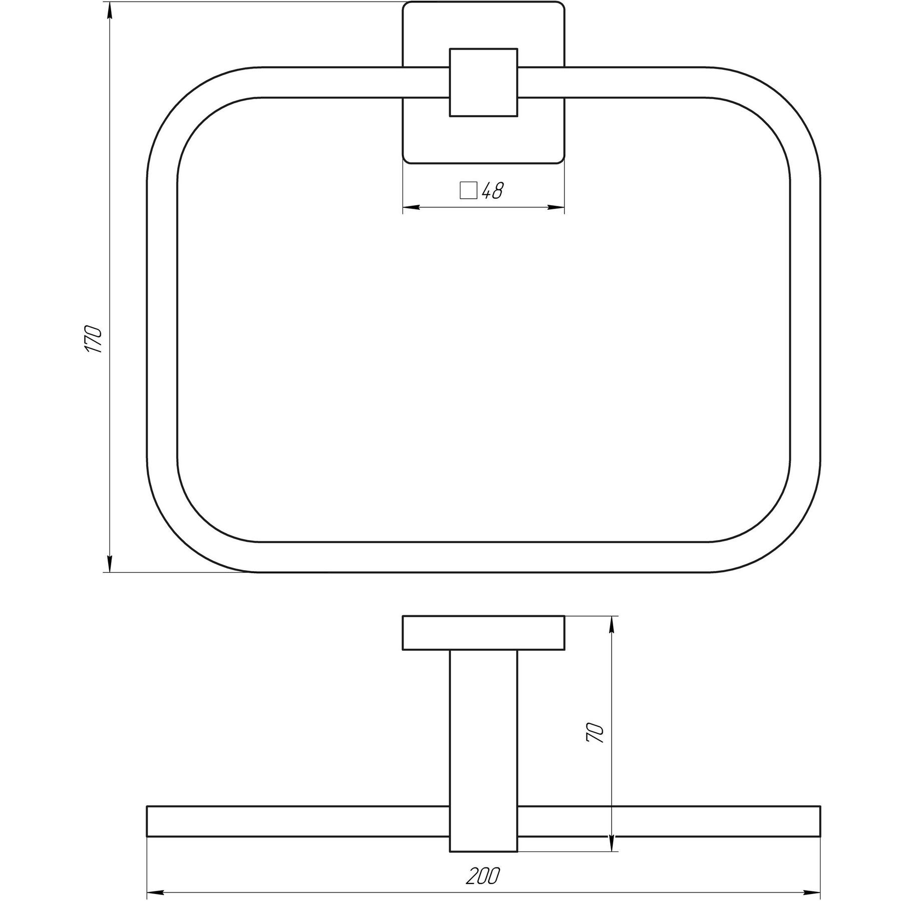 Тримач рушників Globus Lux SQ 9407 SUS304 - Image 3