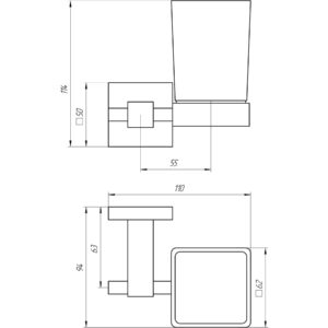 Стакан одинарний Globus Lux SQ 9409 SUS304 - Image 3