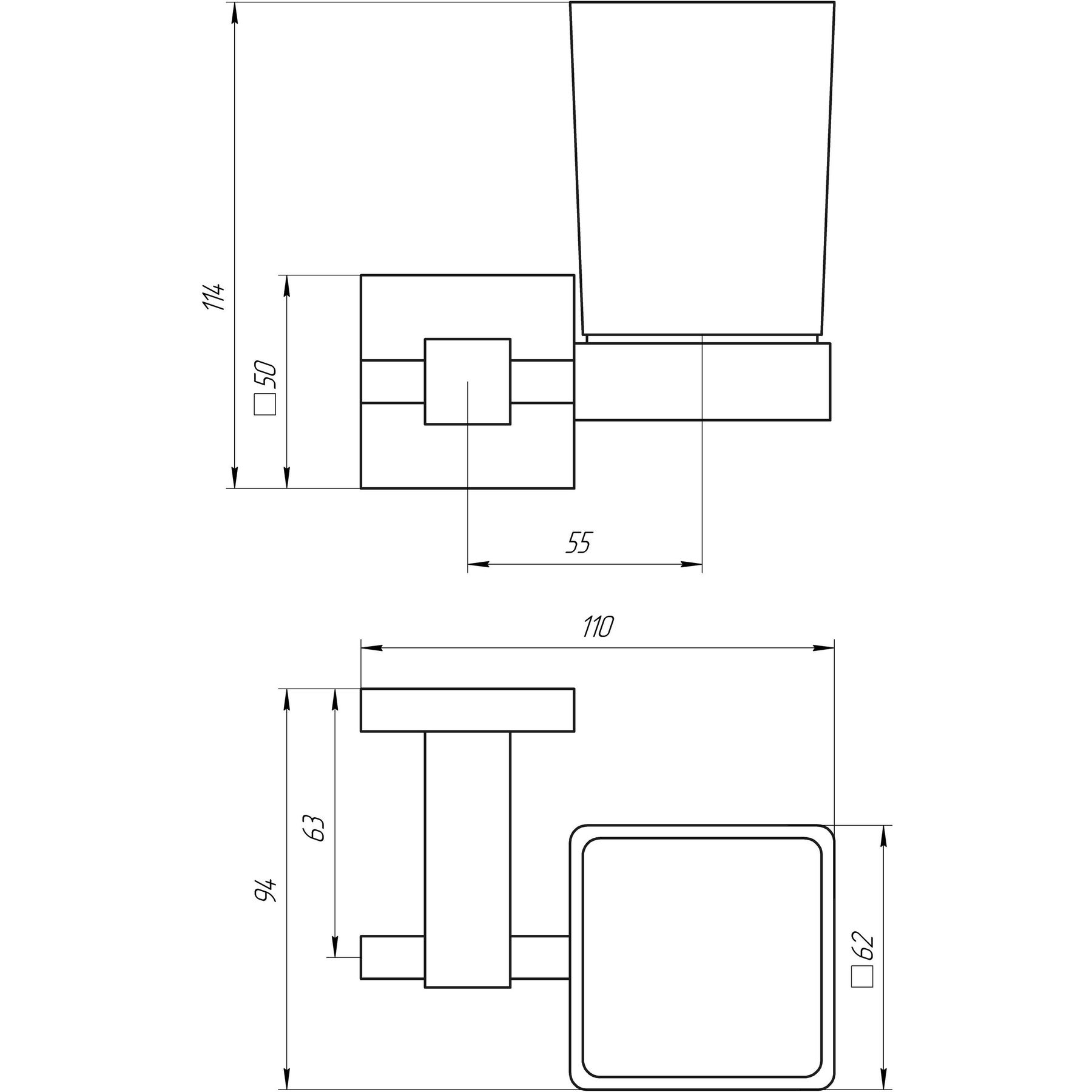 Стакан одинарний Globus Lux SQ 9409 SUS304 - Image 3