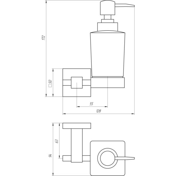 Дозатор рідкого мила Globus Lux SQ 9433