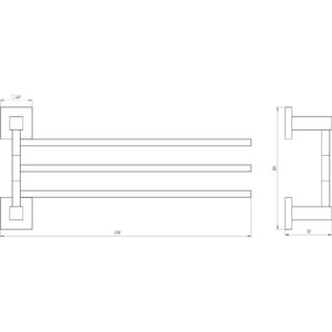 Тримач рушників Globus Lux SQ 9431-3  SUS304 - Image 3