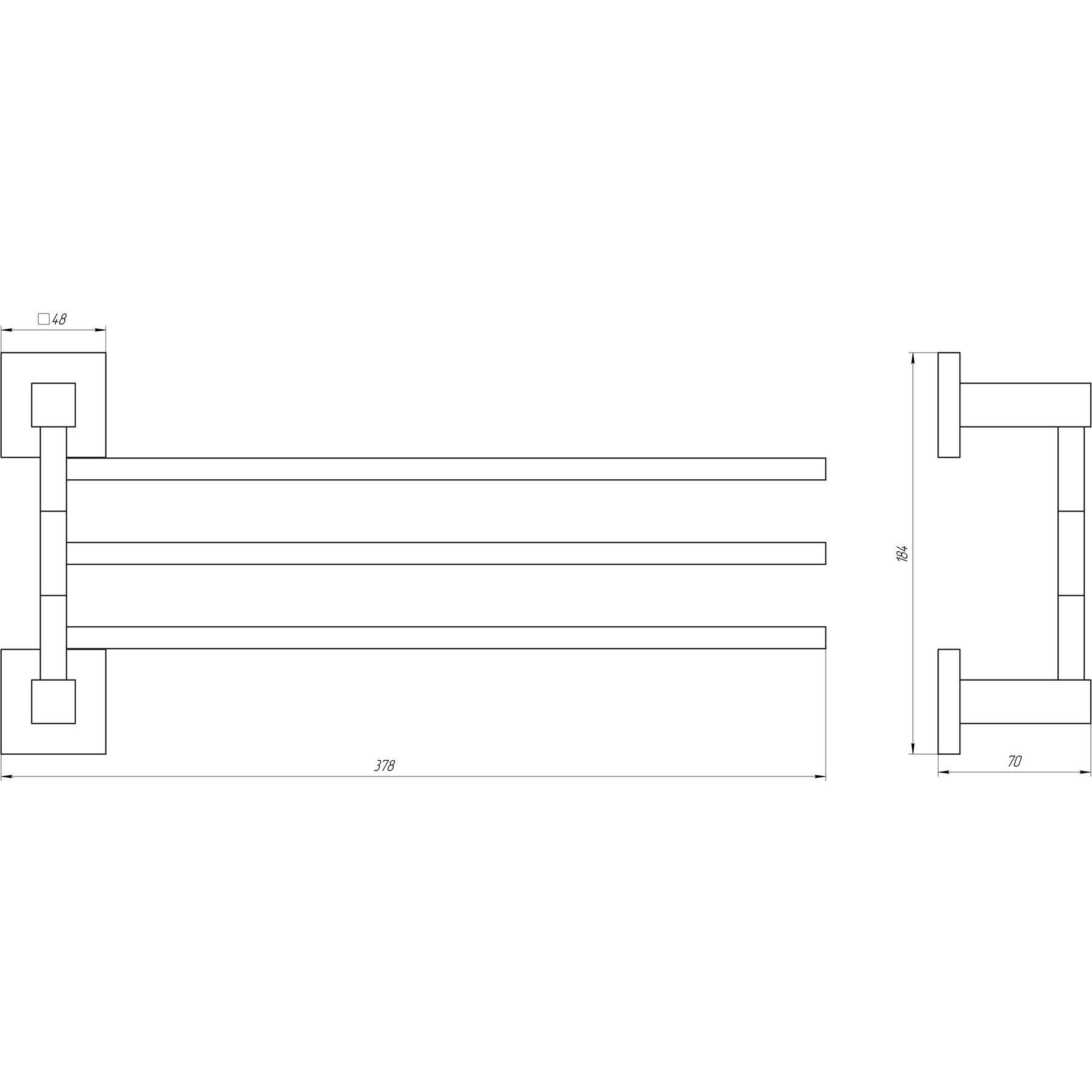Тримач рушників Globus Lux SQ 9431-3  SUS304 - Image 3