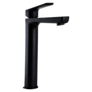 Змішувач для умивальника TOPAZ LEXI TL 21203-H57-BL високий,Чорний мат.,шланги TAQ-M1055,D25 - Image 3
