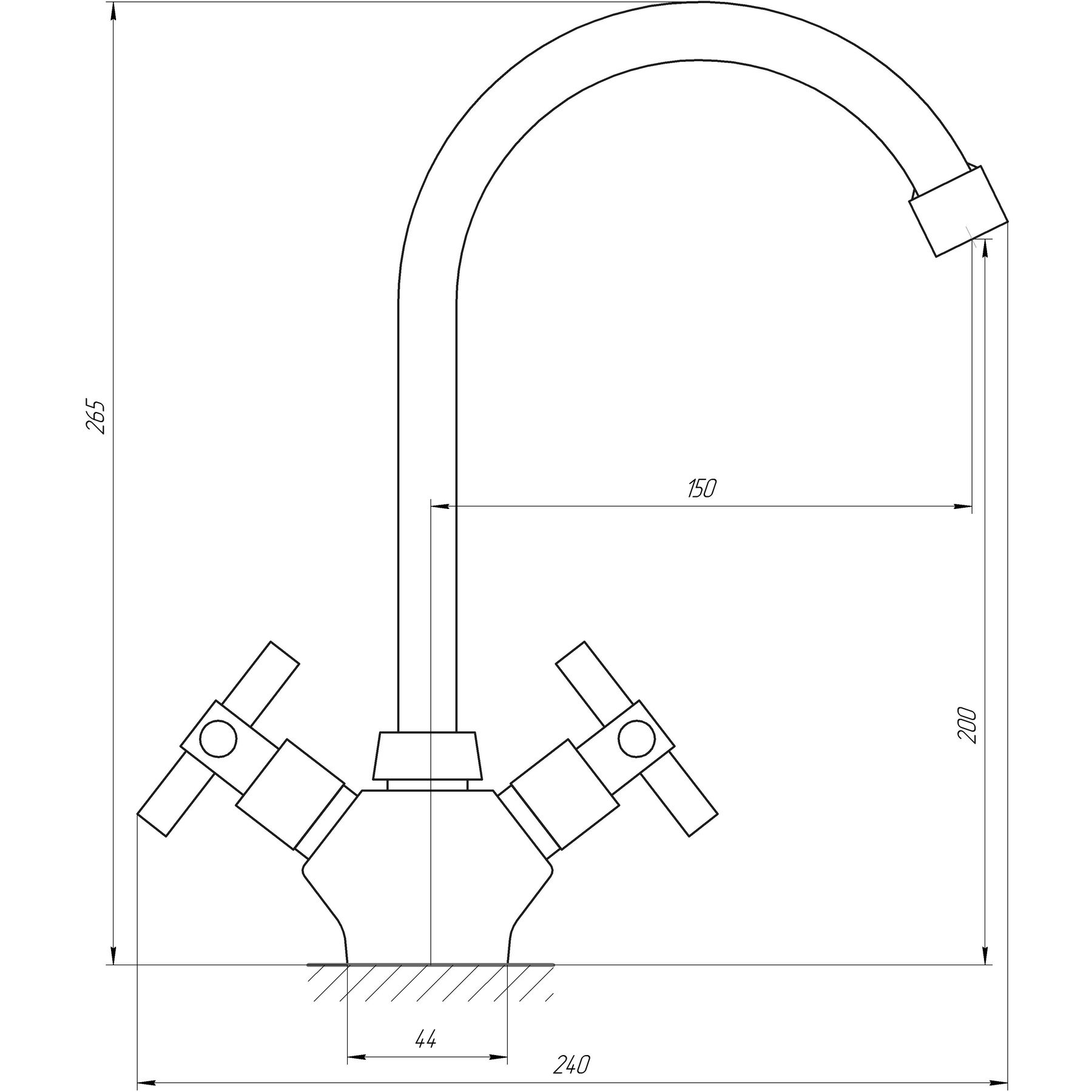 Змішувач для кухні Globus Lux DUKAT SD2-203 - Image 4