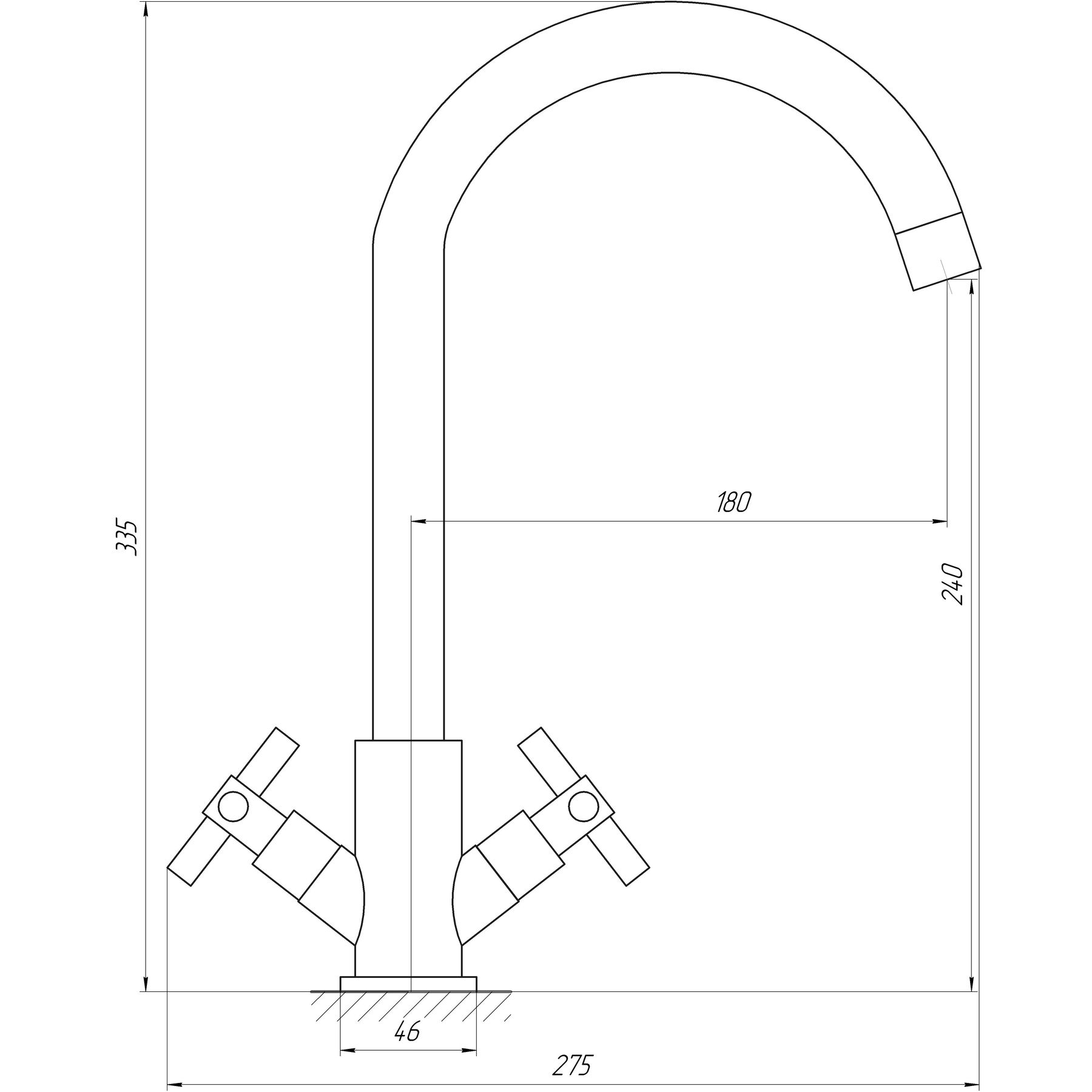 Змішувач для кухні Globus Lux DUKAT SD4-203 - Image 4