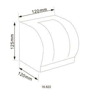 Тримач туалетного паперу HOTEC 16.623а з кришкою, (122*120*126mm) Stainless Steel - Image 4
