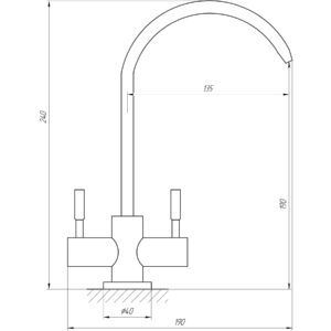 Кран для зворотнього осмосу Globus Lux ALPEN SBT1-76A-BB - Image 4