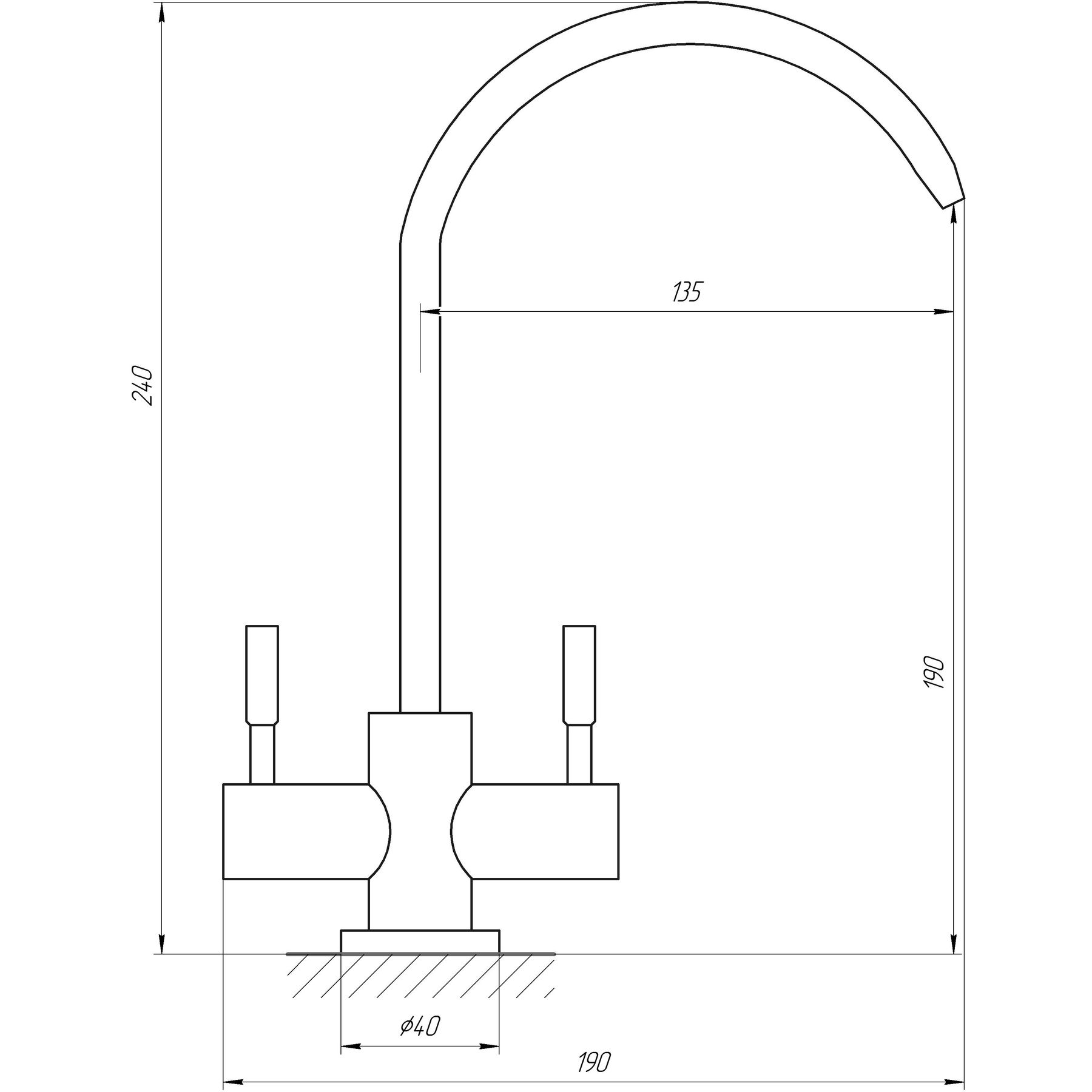 Кран для зворотнього осмосу Globus Lux ALPEN SBT1-76A-BB - Image 4