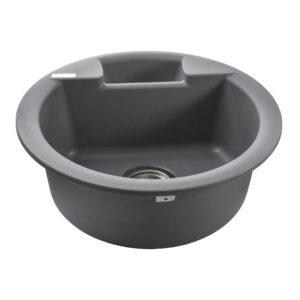 Гранітна мийка Globus Lux  GURON сірий металік 480мм-А0003 - Image 4