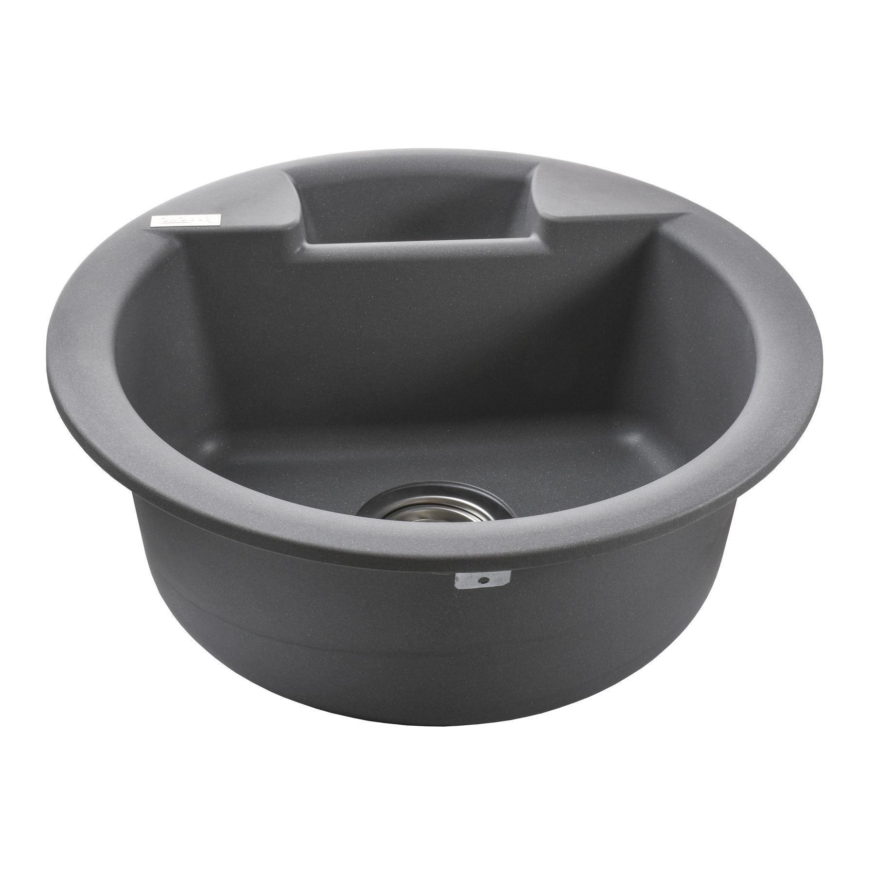 Гранітна мийка Globus Lux  GURON сірий металік 480мм-А0003 - Image 4