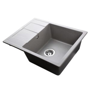 Гранітна мийка Globus Lux ONE сірий камiнь 650x500мм-А0005 - Image 4
